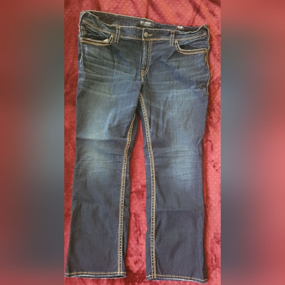 Silver Jeans Suki Mid Straight Size 22 Length 30 Plus Size